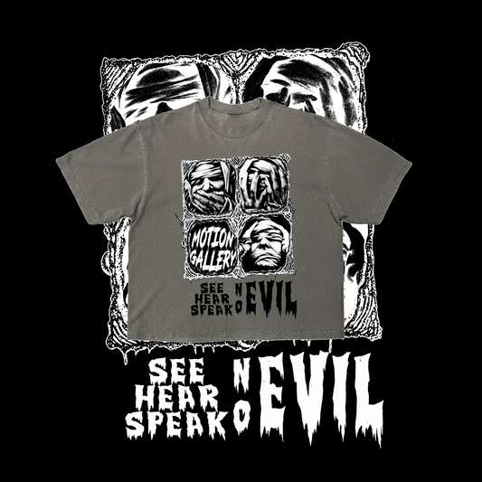 Premium NO Evil T-Shirt Gray