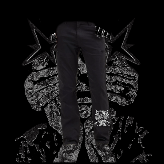 Peek-a-boo Black Cargo Pants