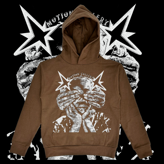 Peek-a-boo Hoodie Brown inverted